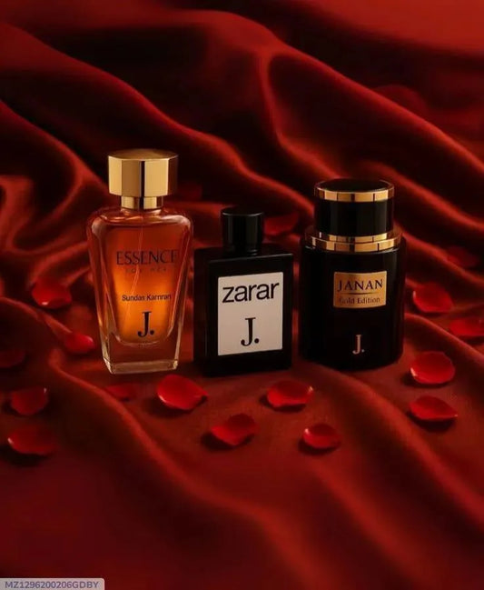 Unisex Long Lasting Refreshing Perfume Set of 3