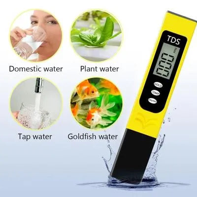 Digital TDS Water Tester Pen White Plastic 0-9999 PPM