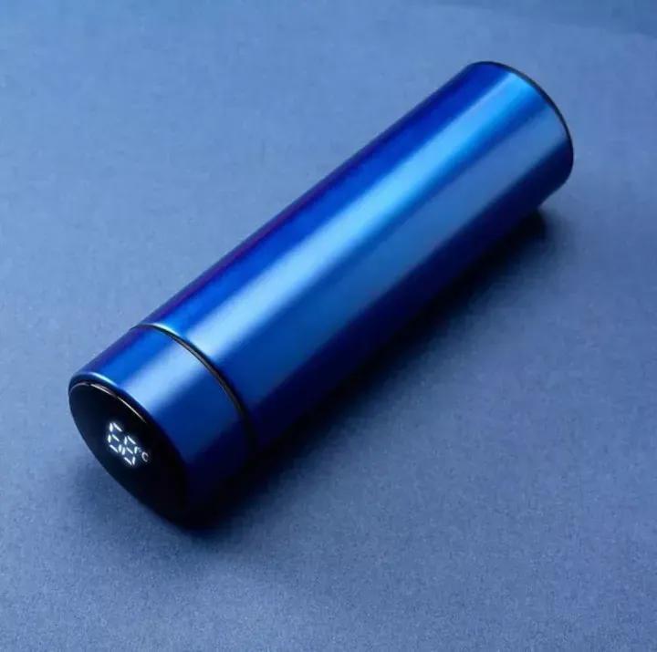 Insulated Water Bottle Black Stainless Steel 58°C Display