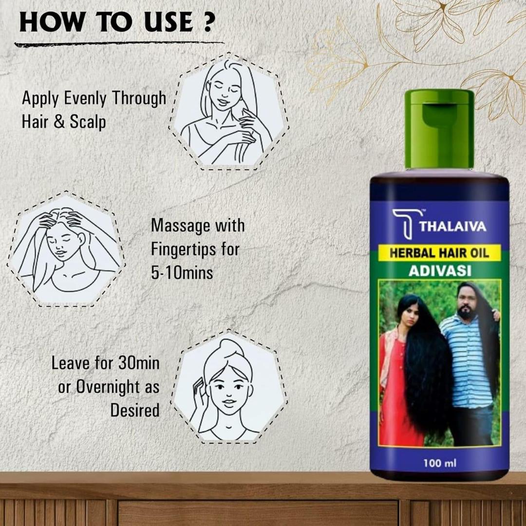 Thalana Herbal Hair Oil 100ml for Thick Hair & Shine