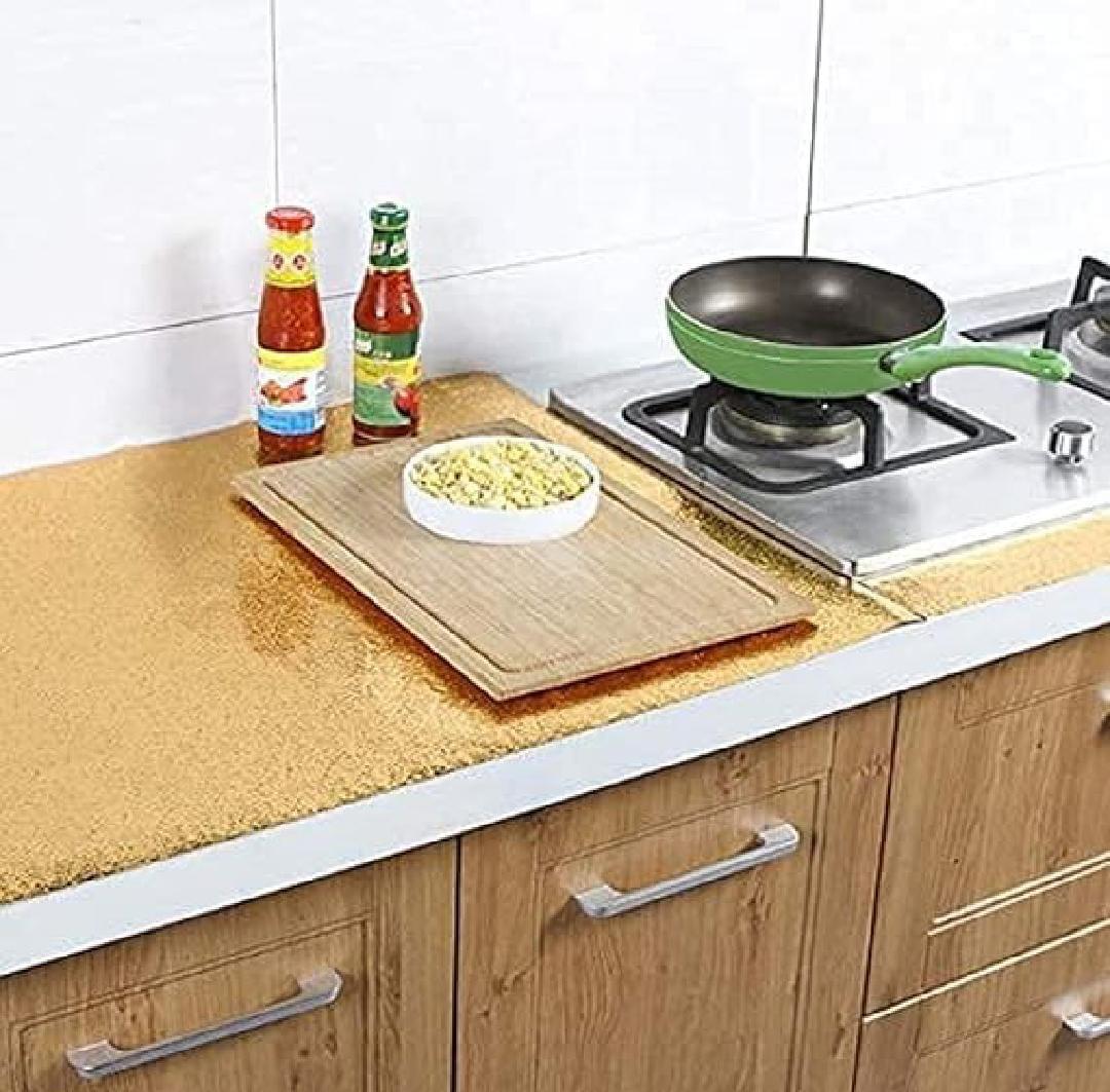 Golden Vinyl Wall Sticker for Kitchen Bathroom Waterproof
