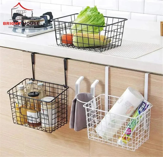 Stainless Steel Hanging Spice Basket Black Kitchen