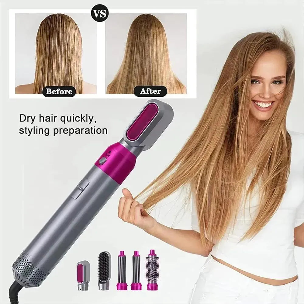 5 in 1 Hair Straightener pink