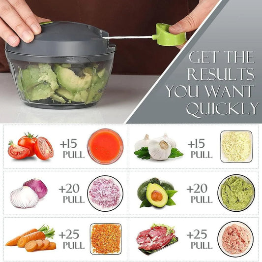 Manual Vegetable Chopper 500ml ABS Multicolor