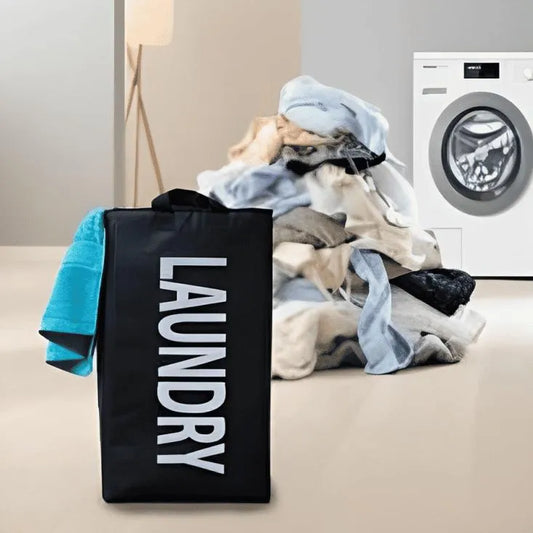 Foldable Laundry Basket Black Foam Padded Storage