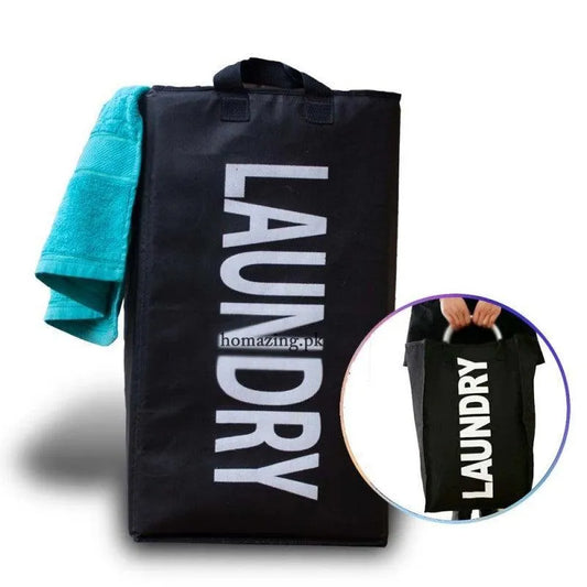 Foldable Laundry Basket Black Foam Padded Storage