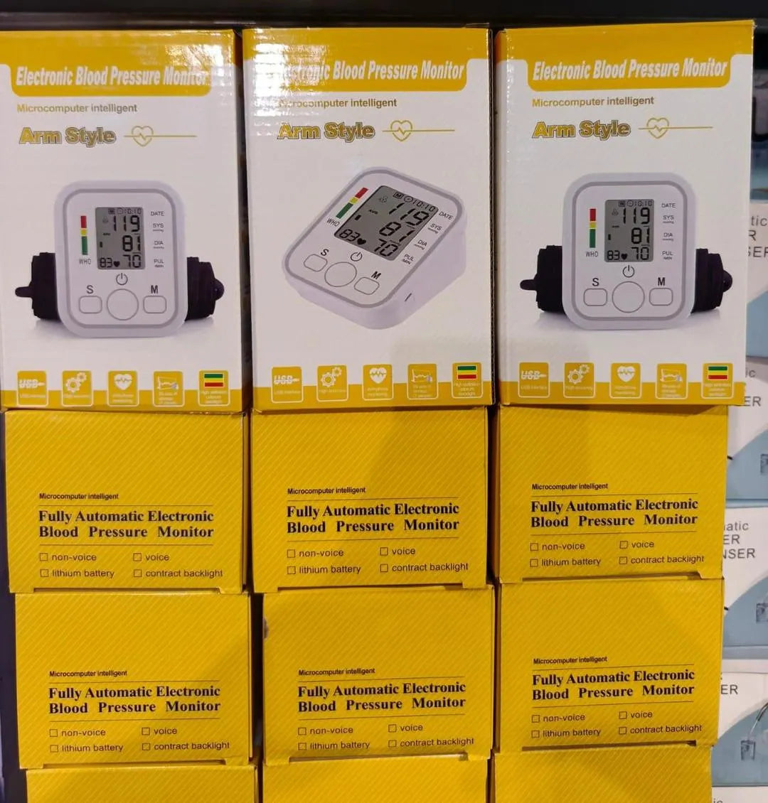 Digital Blood Pressure Monitor White ABS Portable with Voice Function