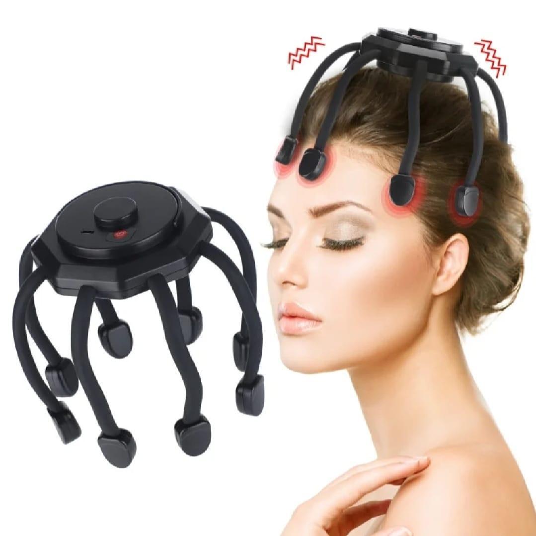 Portable Scalp Massager Black Wireless Rechargeable