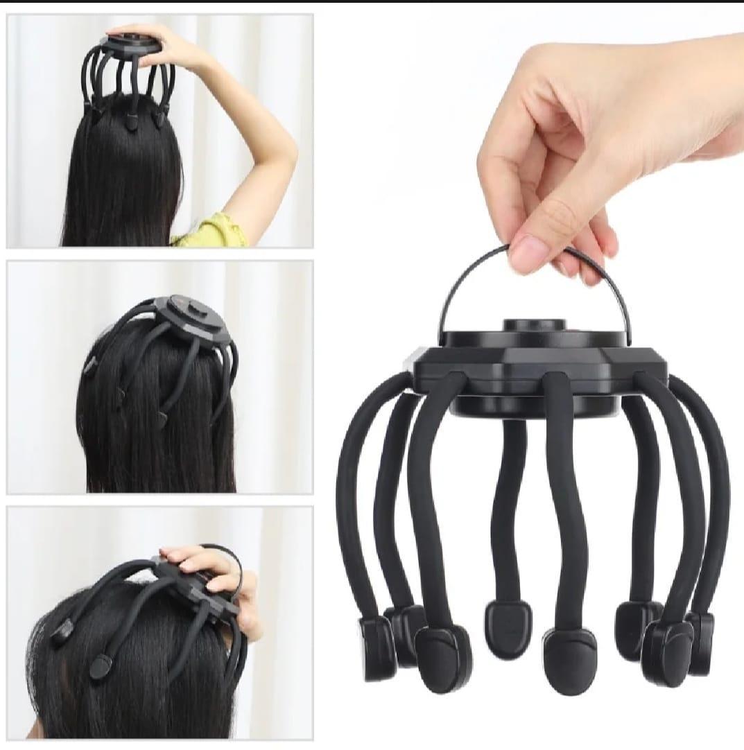 Portable Scalp Massager Black Wireless Rechargeable