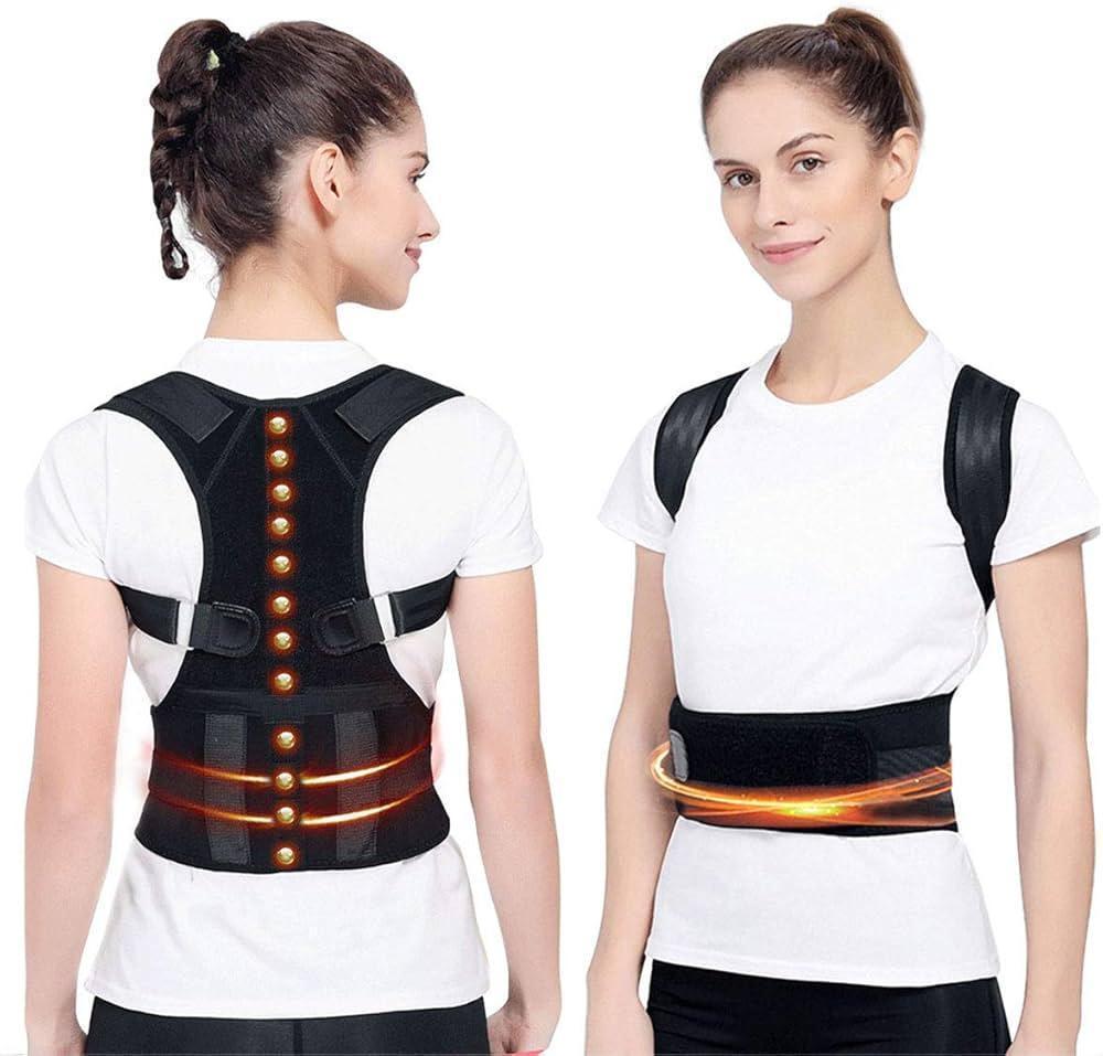 Posture Corrector Belt Black Magnetic Adjustable for Women