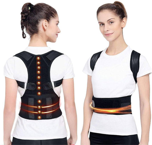 Posture Corrector Belt Black Magnetic Adjustable for Women